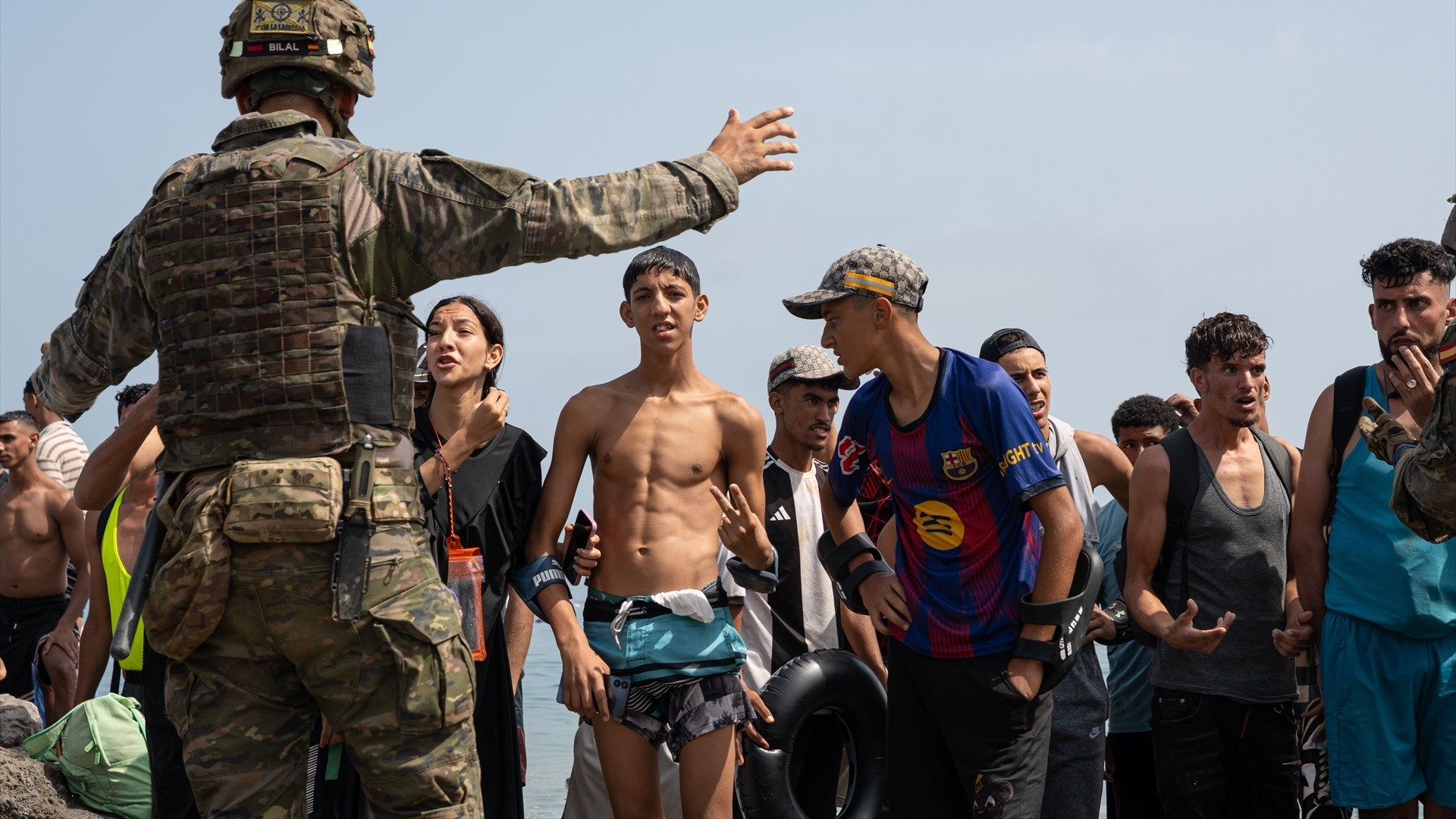 Migrantes o pasado 31 de xullo en Ceuta. Mario Morón/Europa Press