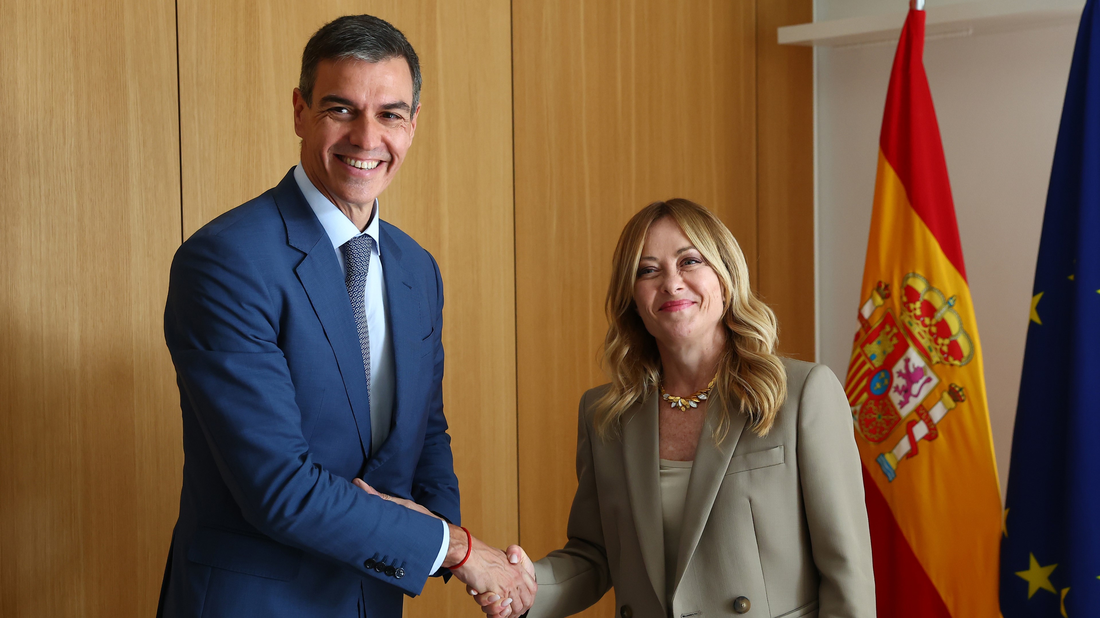 Sánchez e Meloni en Bruxelas, o pasado mes de xuño (Europa Press)