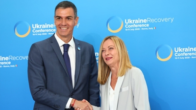 Pedro Sánchez e Giorgia Meloni. Fernando Calvo/Europa Press (Arquivo)