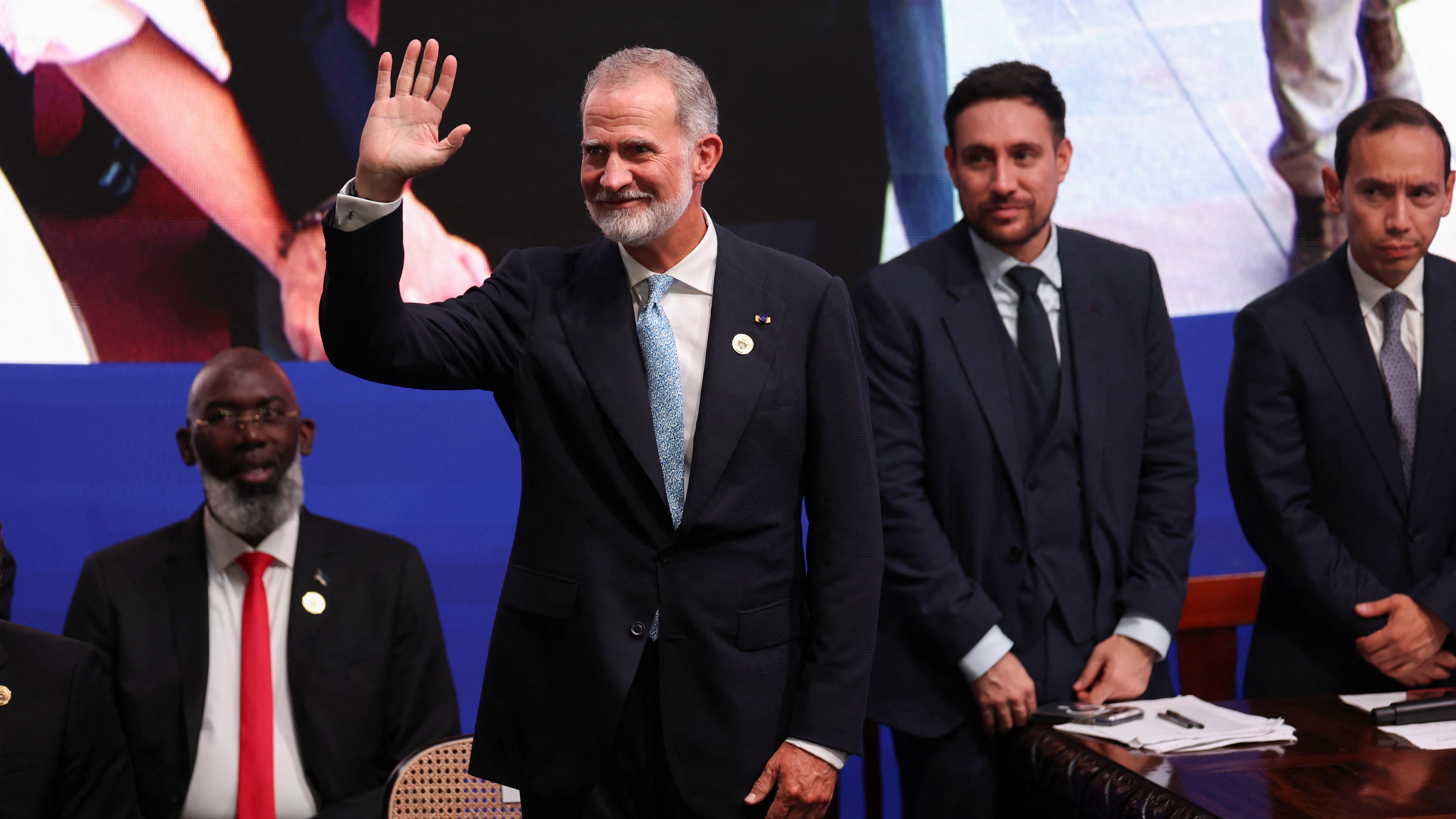 O rei Filipe VI asistiu ao acto de investidura de Abelardo De La Espriella. REUTERS/Luisa Gonzalez