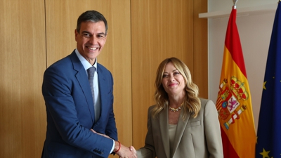 Pedro Sánchez e Giorgia Meloni. Fernando Calvo/Europa Press (Arquivo)