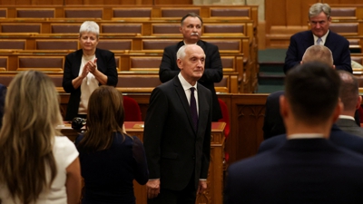 András Baka, tras a súa toma de posesión como novo presidente de Hungría. Reuters
