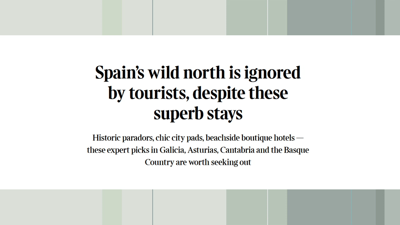 Titular do artigo do xornal británico The Times gabando o Hostal dos Reis Católicos