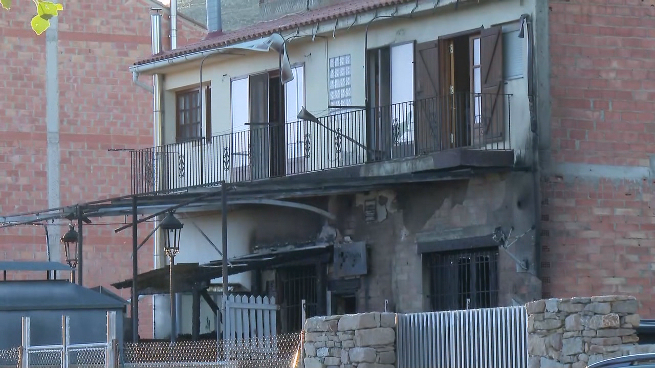 Imaxe do restaurante incendiado