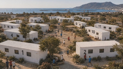 Os módulos irán completamente acondicionados no interior listos para o acollemento de 270 nenos e nenas migrantes.