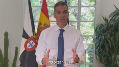 Vídeo difundido polo presidente, Pedro Sánchez, co gallo do Día de Ceuta (EFE)