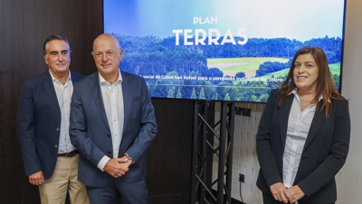 Presentación en Santiago de Terras, o proxecto de reactivación da mina de cobre en Touro e o Pino. EFE