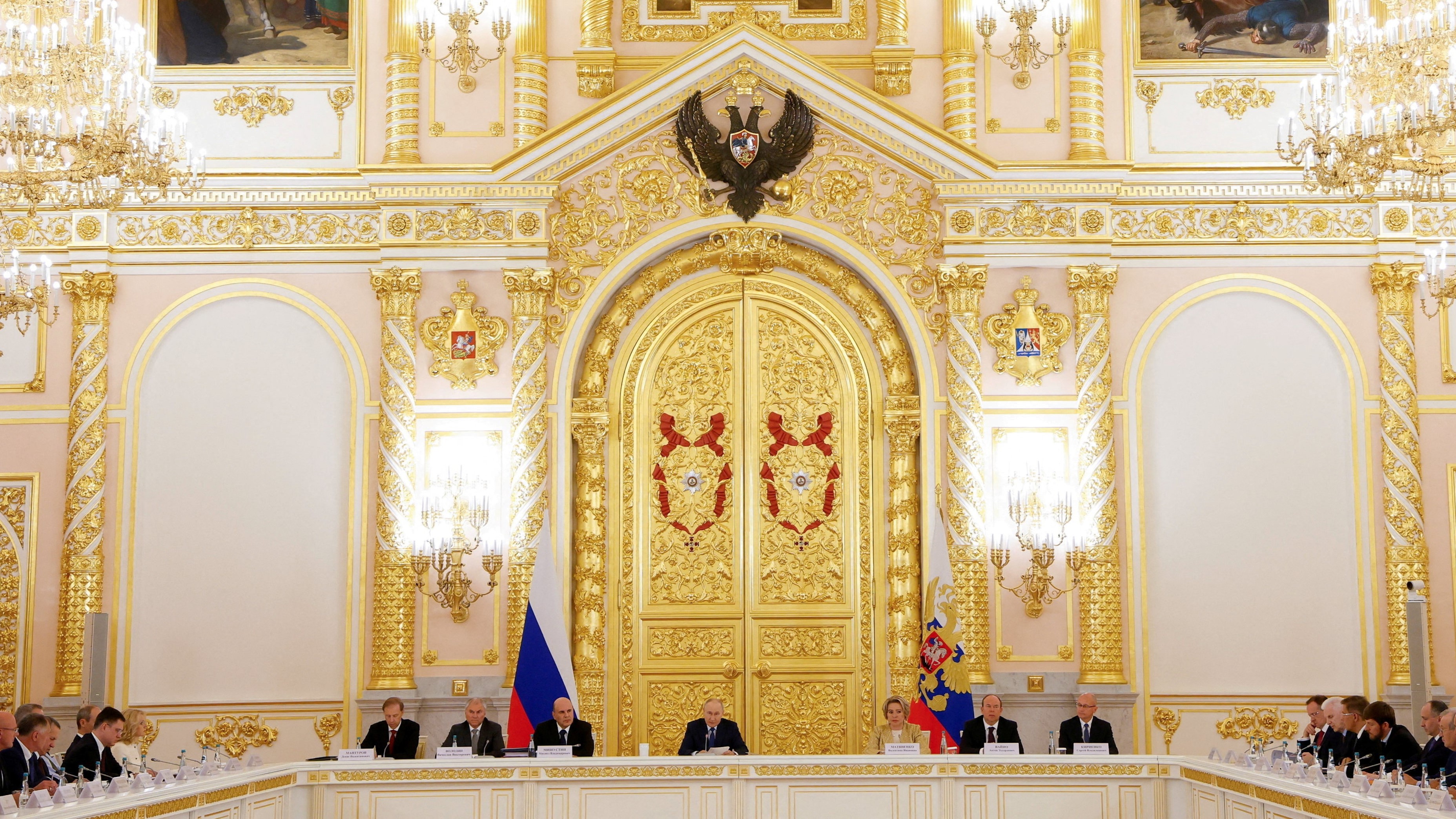 Putin nunha xuntanza no Kremlin. Sputnik/Dmitry Astakhov/Pool vía REUTERS