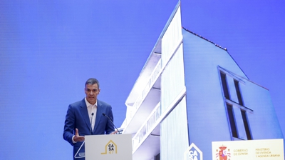 Pedro Sánchez na presentación do portal Casa 47 (EFE/Daniel González)