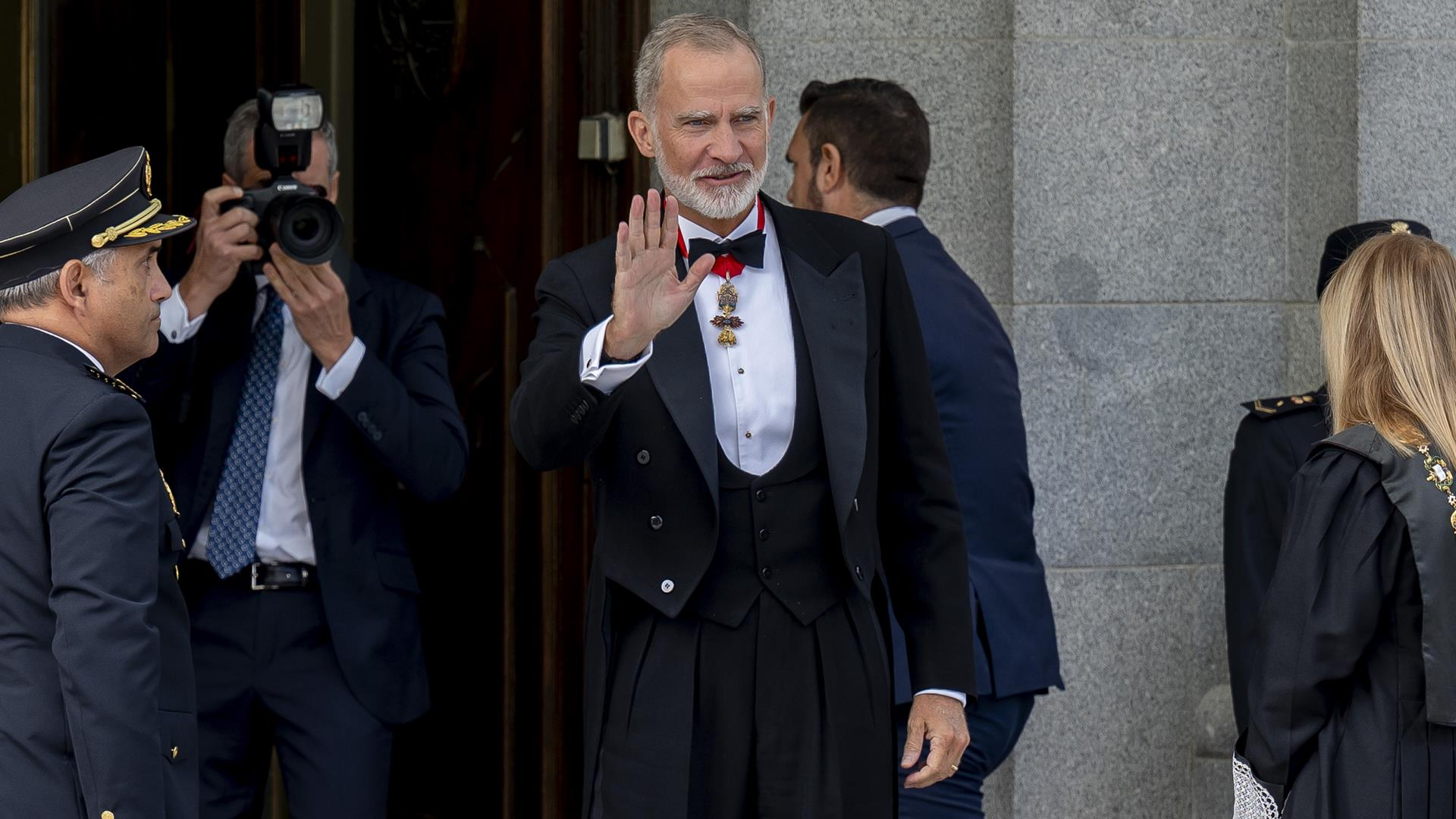 O rei Filipe VI á súa chegada ao acto solemne de apertura do ano xudicial 2026-2027 - Alberto Ortega - Europa Press