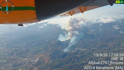 Foto aérea doo incendio de Benahavís  (EMA 112)