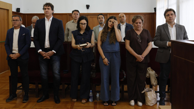 Os condenados durante o xuízo. Europa Press