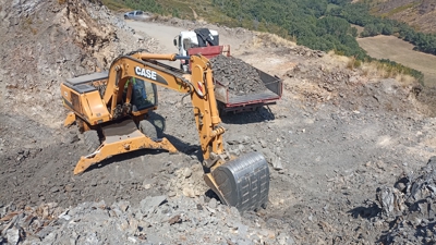 Traballo na mina de Pentes. Eurobattery
