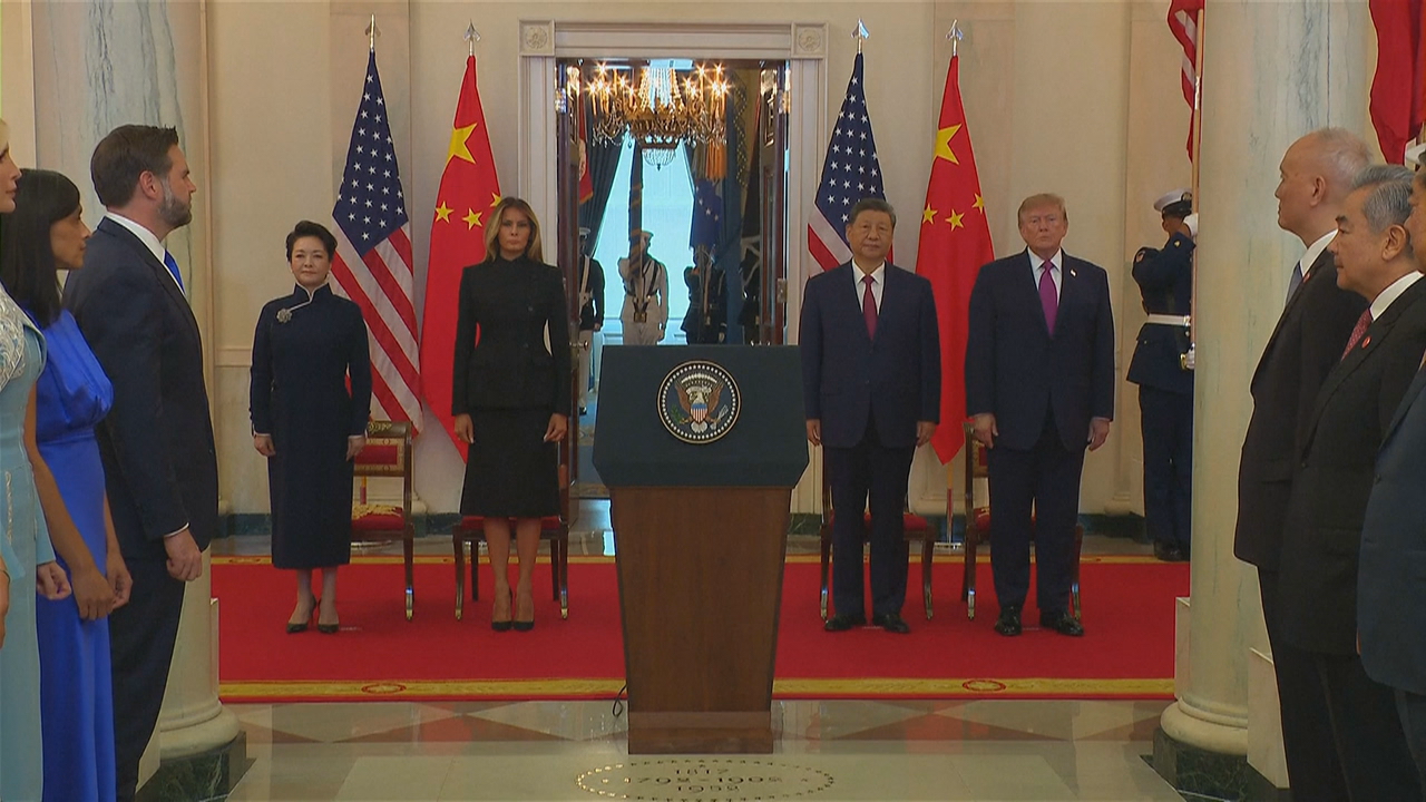 Recepción ao lider chinés na Casa Branca. Reuters