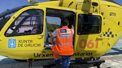 Helicóptero do 061 nunha imaxe de arquivo. EUROPA PRESS/Xunta