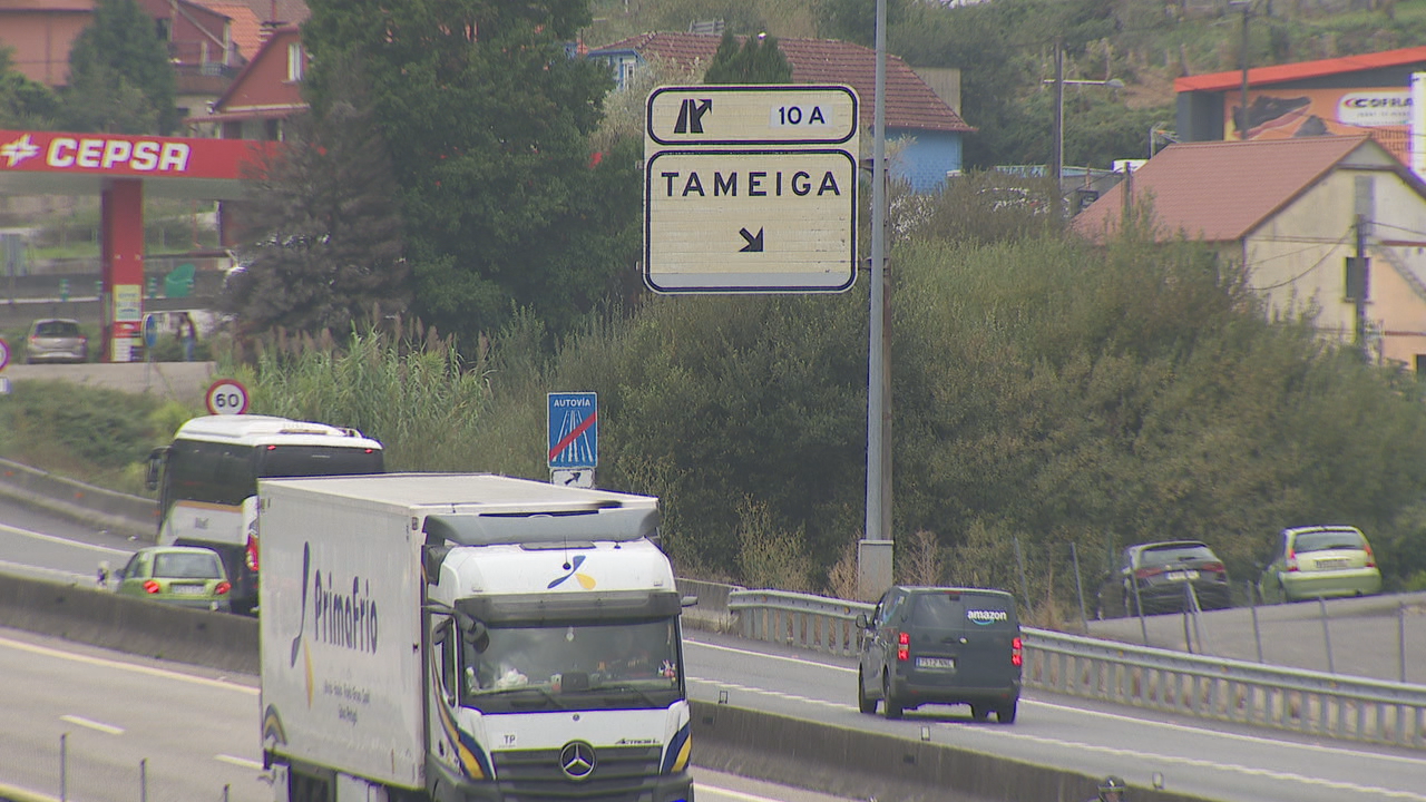 Lugar do accidente na A55. TVG