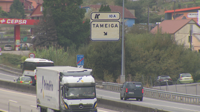 Lugar do accidente na A55. TVG
