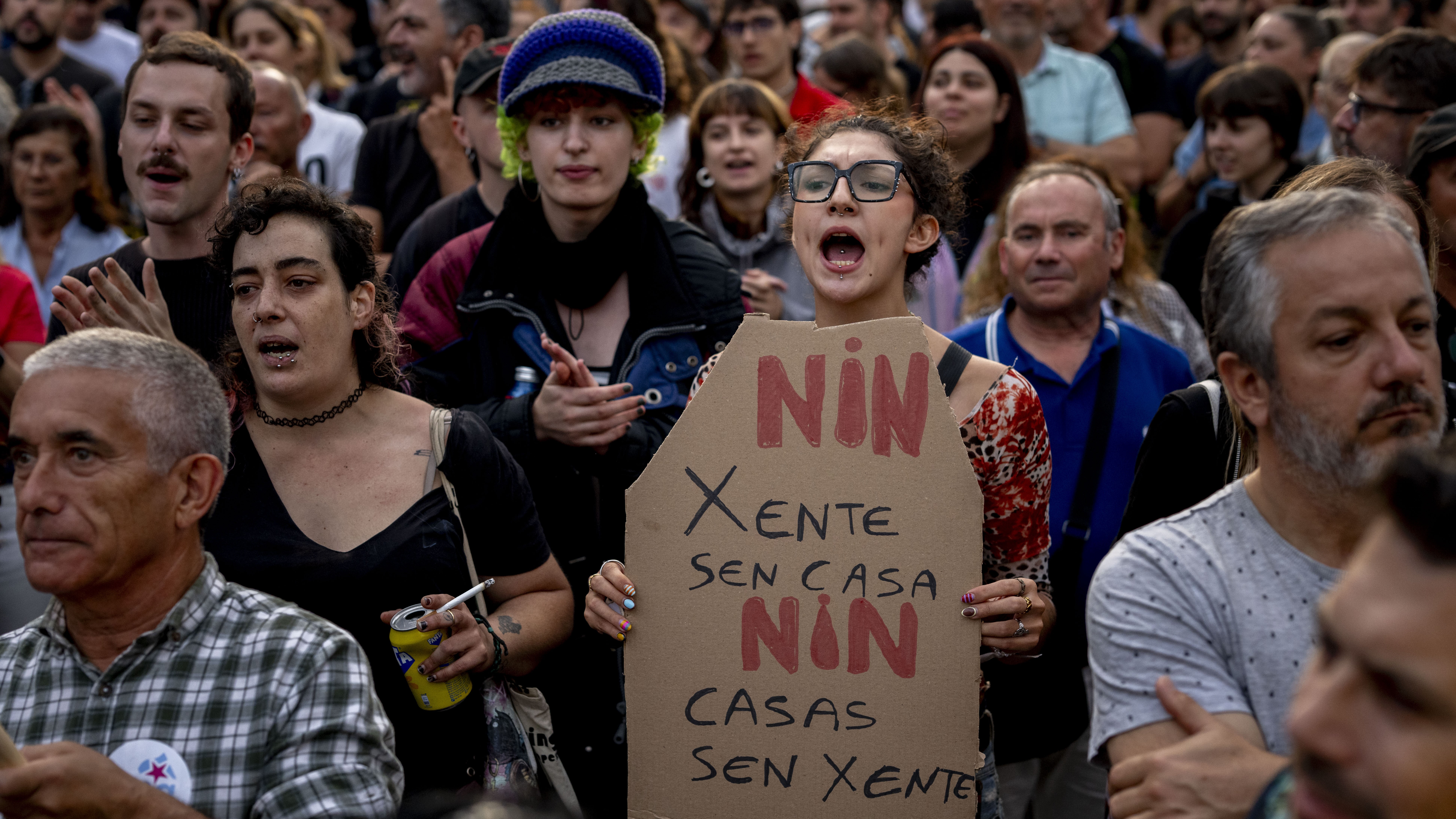 Protesta pola vivenda en Vigo (EFE/Brais Lorenzo)