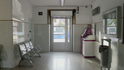 Imaxe do interior da estación de tren de Sarria