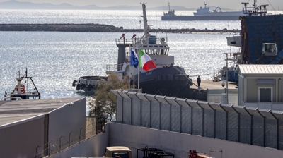 Centro de migrantes en Albania construído polo Goberno italiano (Arquivo Europa Press)