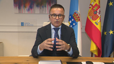 O conselleiro de Emprego, José González, este xoves nunha entrevista no 'Bos días' da TVG