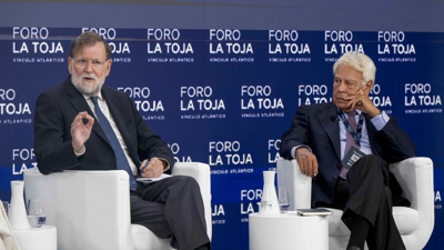 Rajoy e González, no seu cara a cara no Foro La Toja (EFE/ Brais Lorenzo)