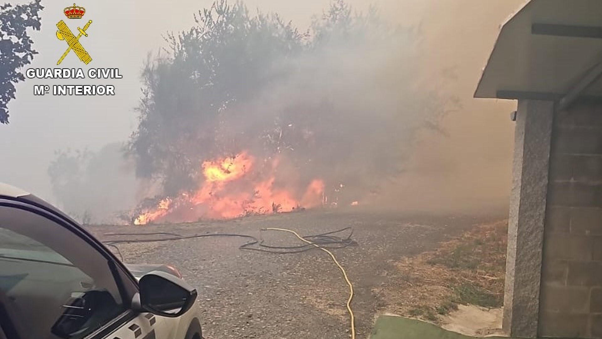 O incendio forestal nas Neves terminou calcinando un total 89,88 hectáreas (Garda Civil)
