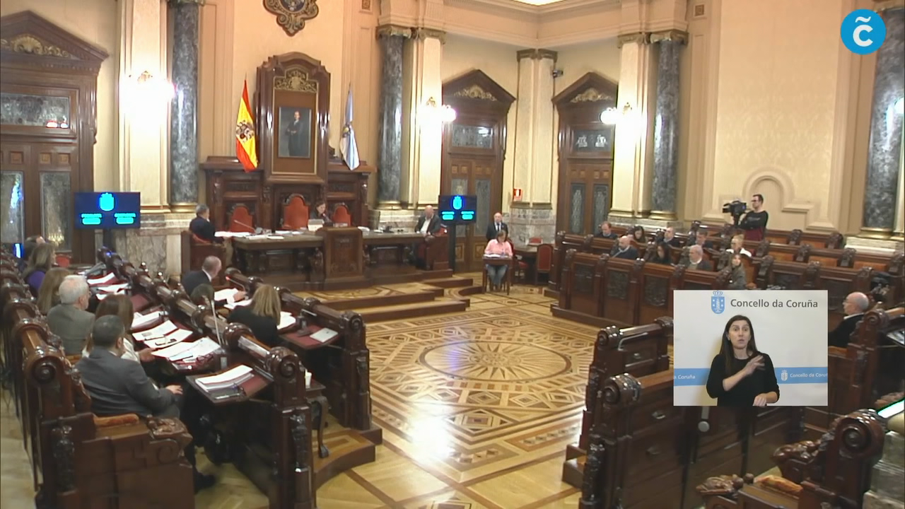 Pleno do Concello da Coruña. TVG.