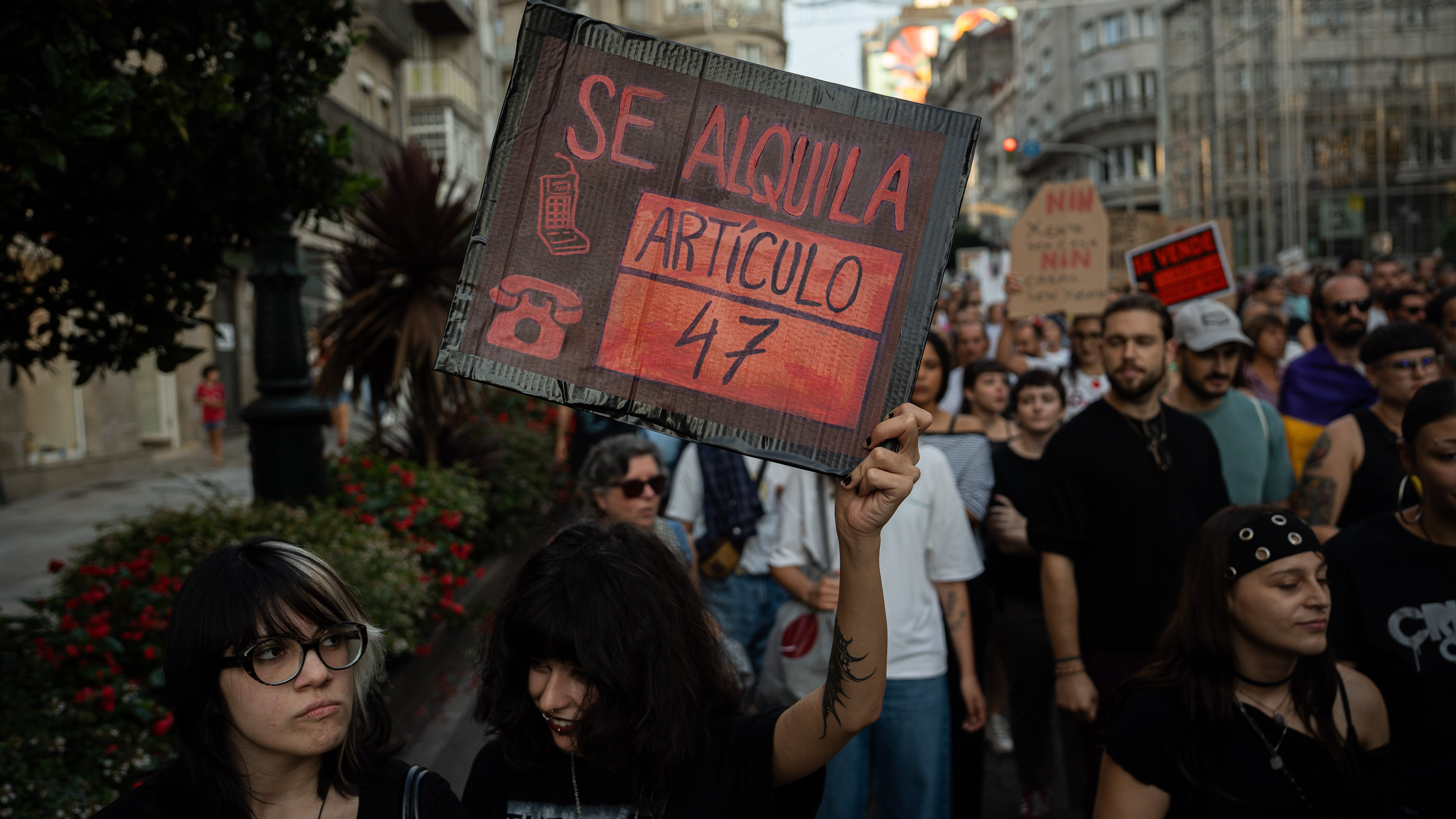 Protesta pola vivenda en Vigo (Europa Press/Adrián Irago)