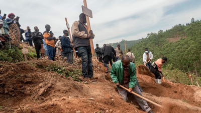 Funeral dunha muller falecida por ébola en Butembo. REUTERS/Gradel Muyisa Mumbere