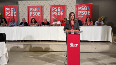 Lara Méndez intervén na xuntanza deste mércores