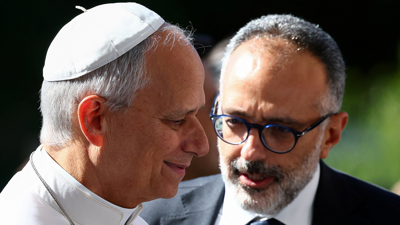 León XIV, no Hospital Gemelli (REUTERS/Guglielmo Mangiapane)