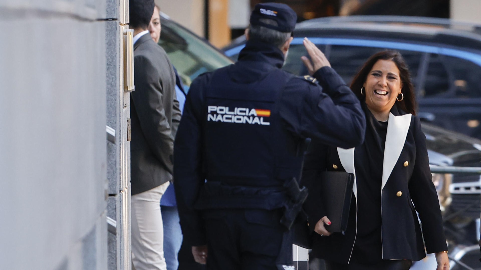 A xuíza Beatriz Biedma, o pasado día 8 á súa chegada á Audiencia Nacional para declarar (EFE/Mariscal)