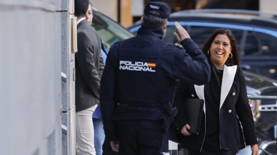A xuiza Beatriz Biedma, o pasado día 8 á súa chegada á Audiencia Nacional para declarar (EFE/ Mariscal)