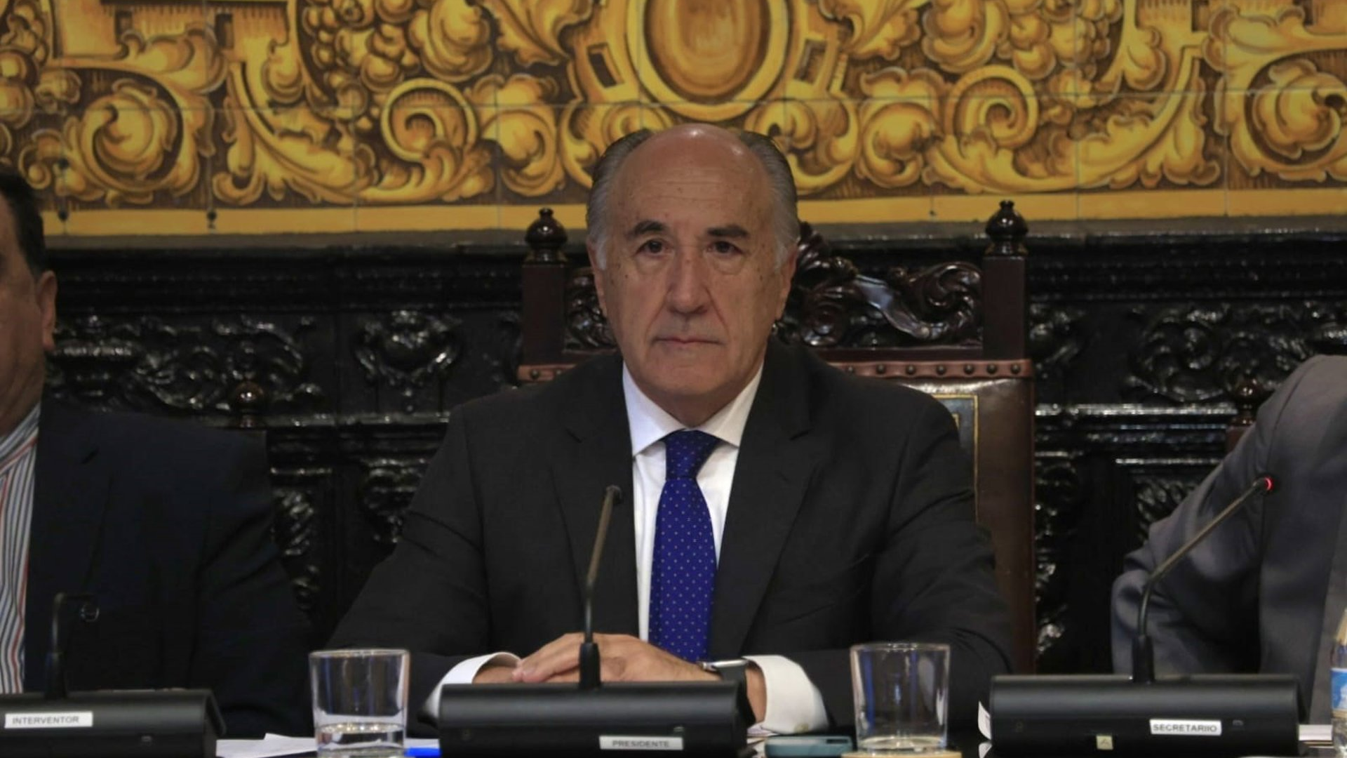 José Ignacio Landaluce durante un Pleno no Concello de Alxeciras. (NONO RICO/EUROPA PRESS)