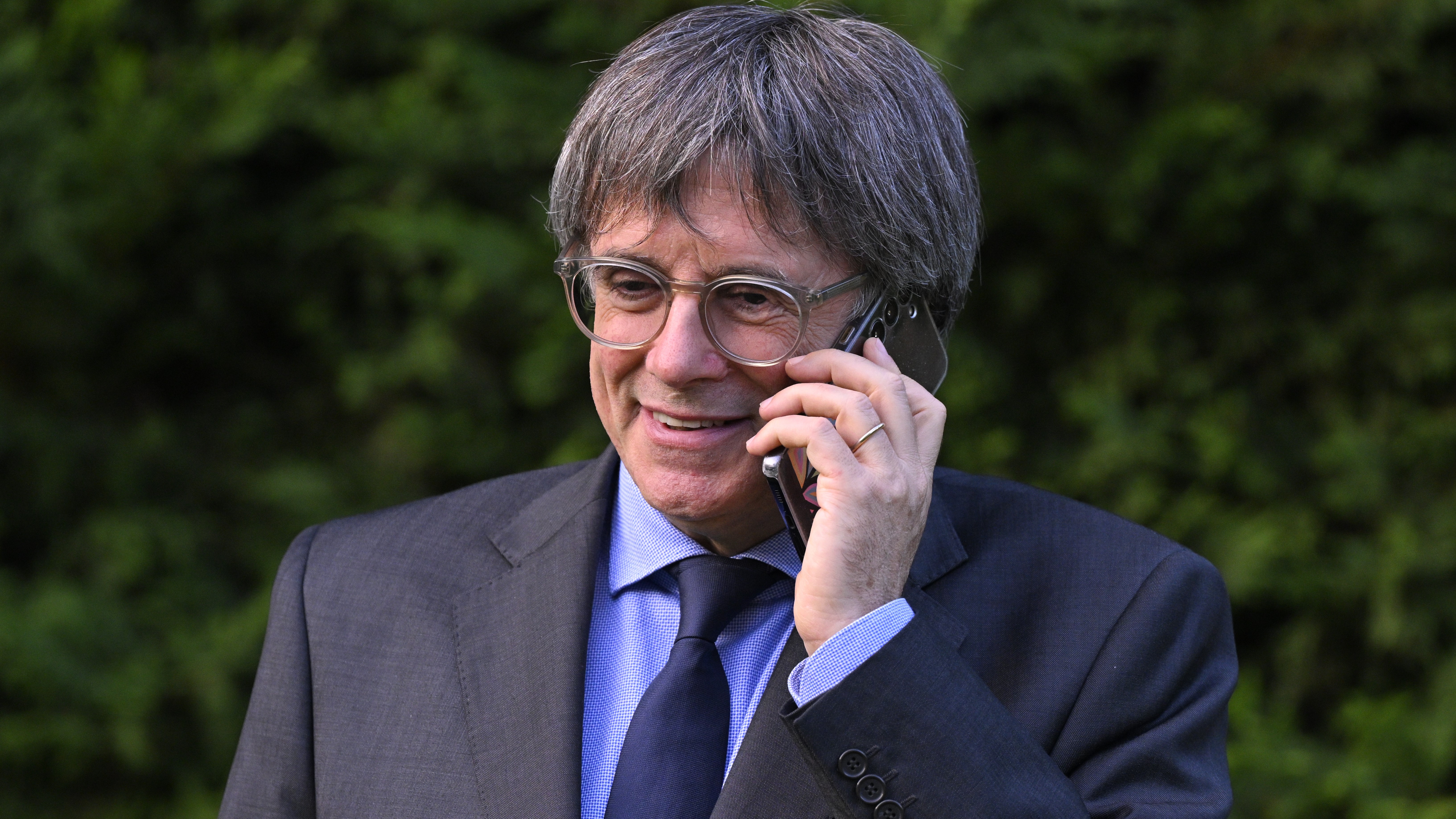 Carles Puigdemont, o 6 de outubro pasado, na súa residencia de Waterloo, en Bélxica (Europa Press)