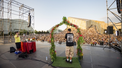 Concerto de 9louro no ciclo Atardecer no Gaiás, en Santiago de Compostela, o pasado mes de xullo (Rocío Cibes vía Europa Press)