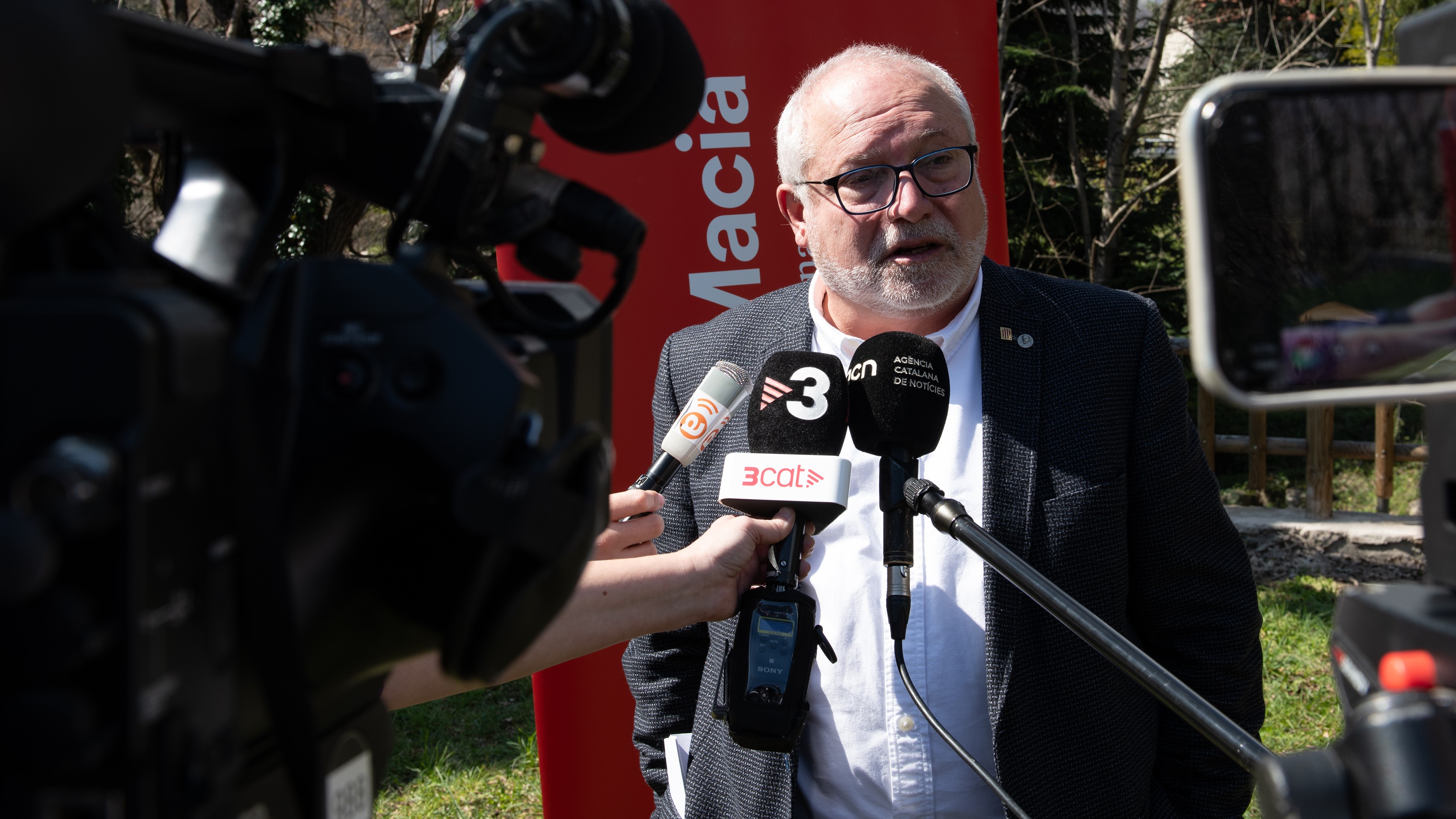 O exconseller de Cultura da Generalitat, Lluís Puig, nun acto celebrado en marzo de 2026 en Prats de Molló, Francia (Glòria Sánchez/Europa Press)