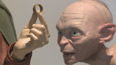 A exposición amosa figuras dos personaxes frincipais como Frogo ou Gollum