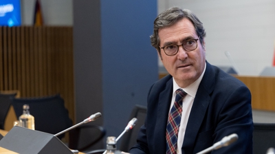 Garamendi na sede da CEOE o pasado día 15. EUROPA PRESS/Eduardo Parra
