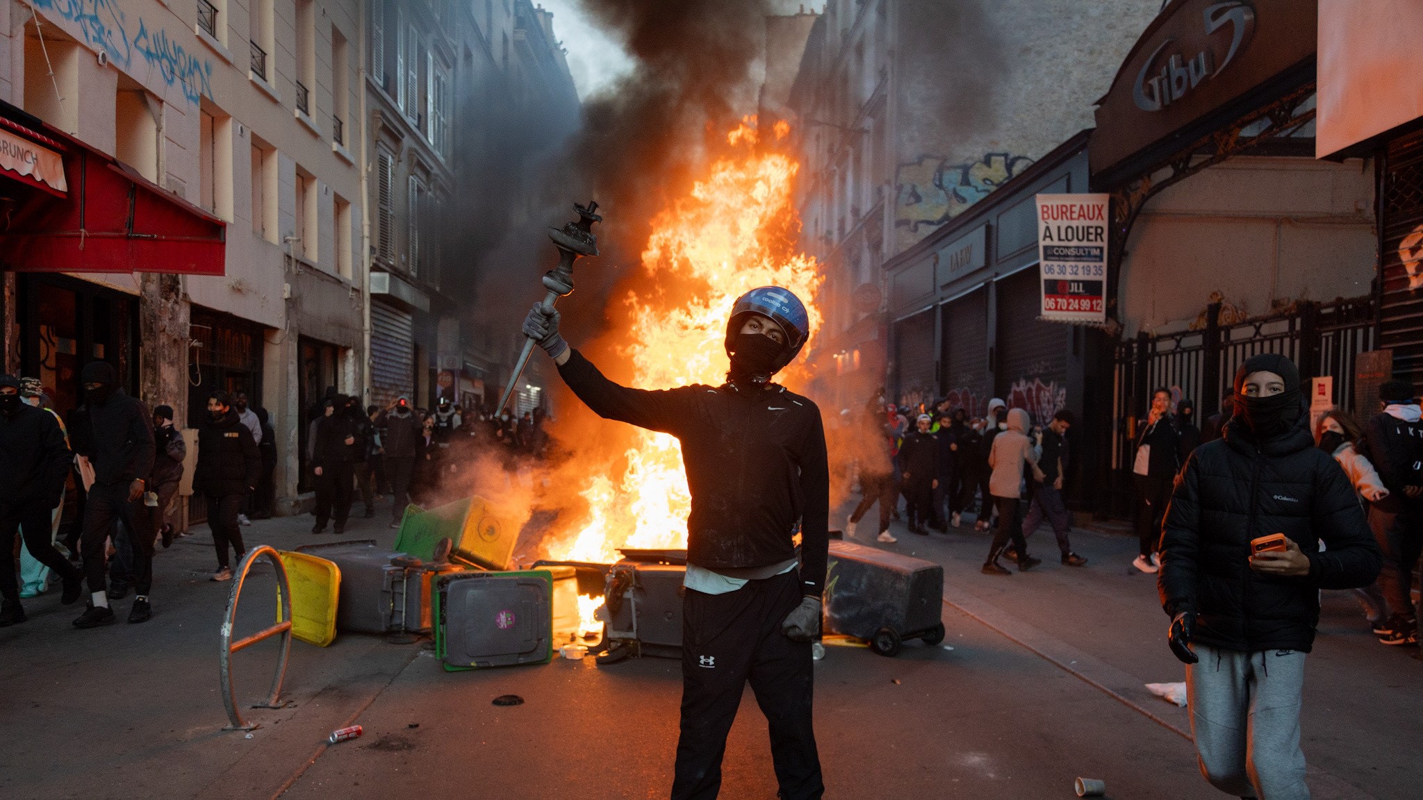 Imaxe das protestas rexistradas en Francia o pasado 19 de outubro (Mattia David Rinaldi/Zuma Press/Europa Press/Arquivo)