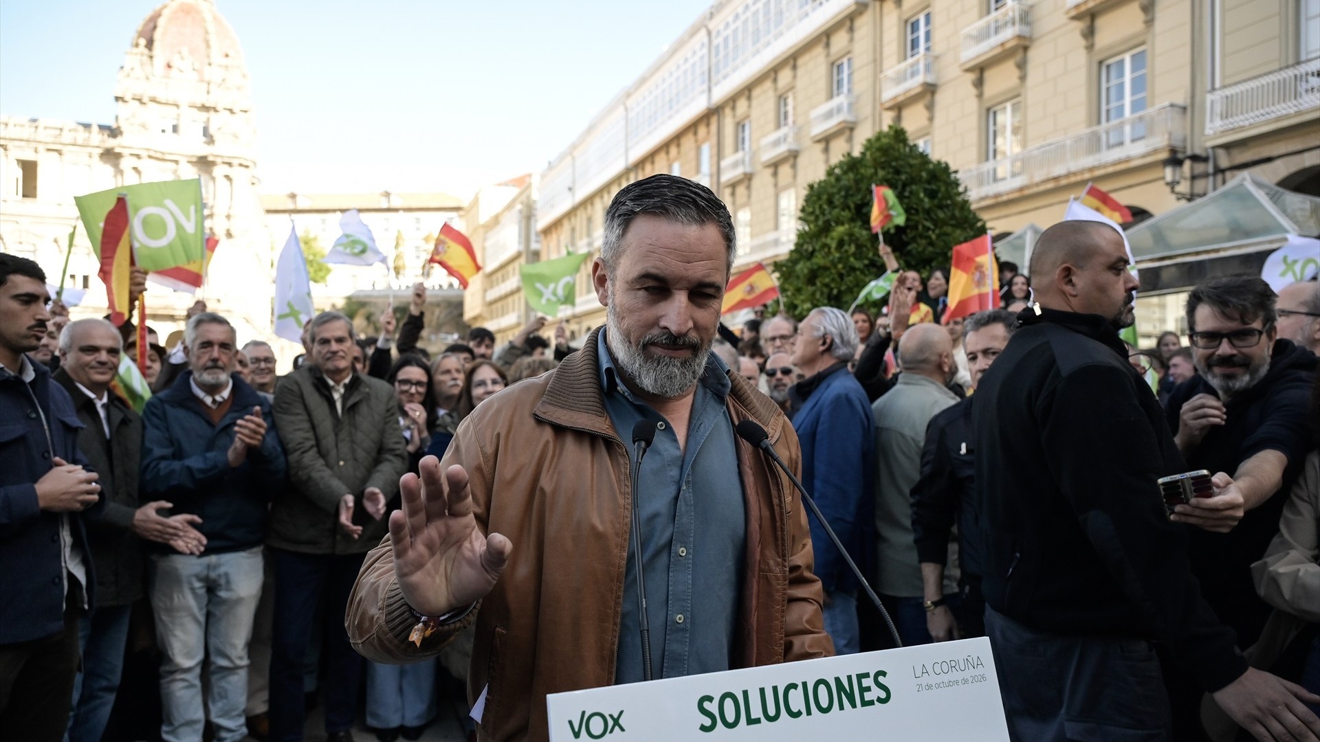 Abascal, durante o acto celebrado en María Pita. Europa Press.