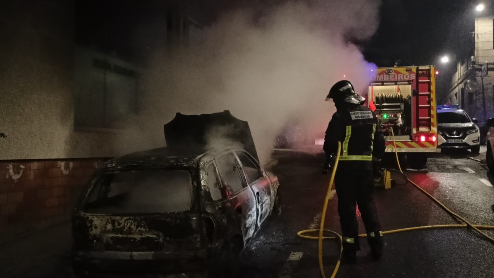 Imaxe cedida polos Bombeiros do GES de Ribadavia