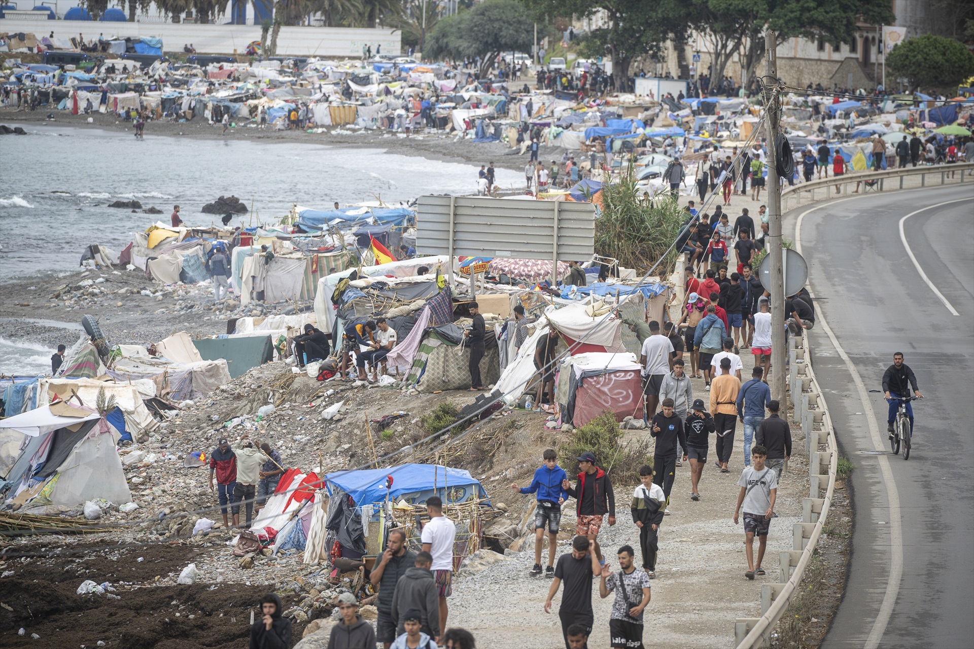 Praia do Trampolín en setembro. Europa Press-Arquivo.