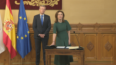 Ánxeles Vázquez, na toma de posesion como consellería de Medio Ambiente e Cambio Climático