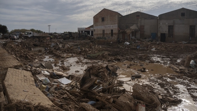 Foto de arquivo (Jorge Gil/Europa Press) Unha das zonas afectadas pola DINA, ao 8 de novembro de 2024, en Catarroja, Valencia.