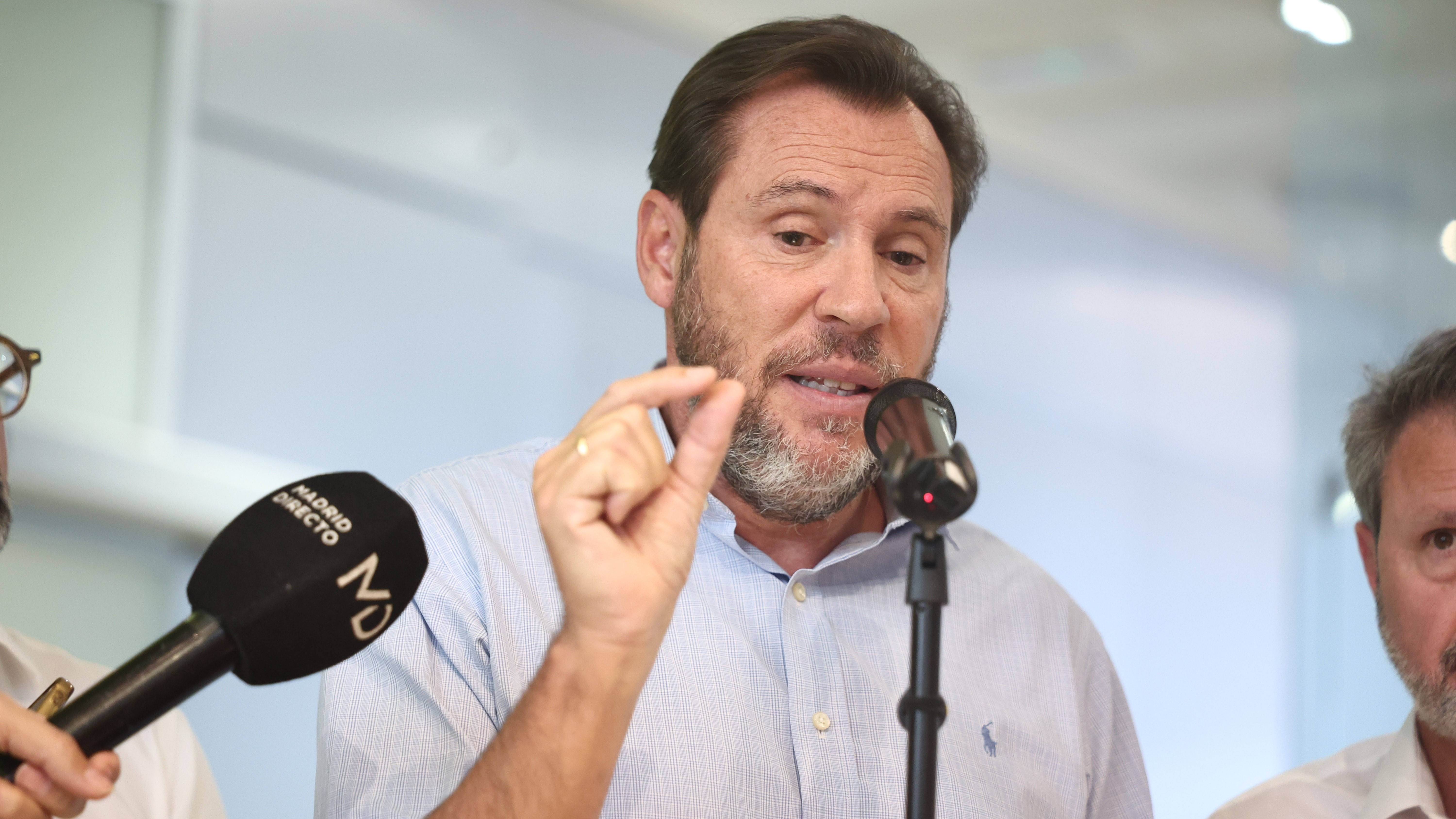 O ministro Óscar Puente, o pasado 28 de outubro, na súa comparecencia no Centro de Xestión de Adif en Madrid (Eduardo Parra/Europa Press)