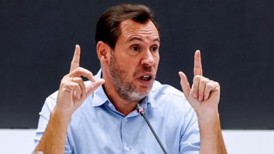 Óscar Puente, na conferencia deste venres en Madrid (EFE/JJ Guillén)